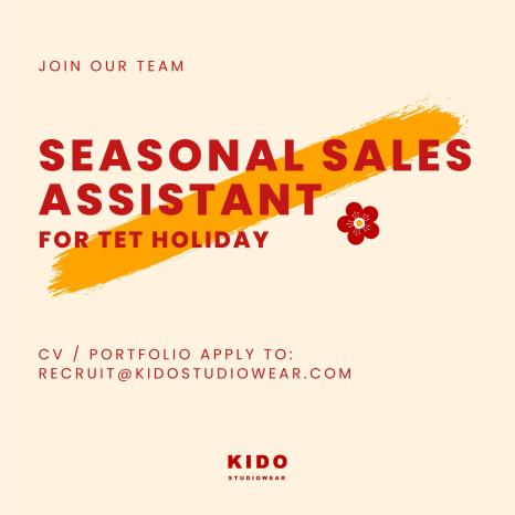 SEASONAL SALES ASSISTANT FOR TẾT HOLIDAY
